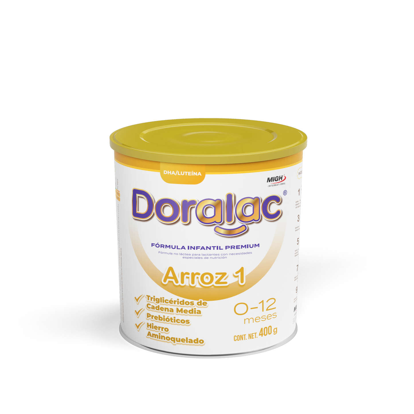 DORALAC® ARROZ 1 - Fórmula a Base de Arroz para APLV (0-12 meses) | Sin Lácteos ni Soya