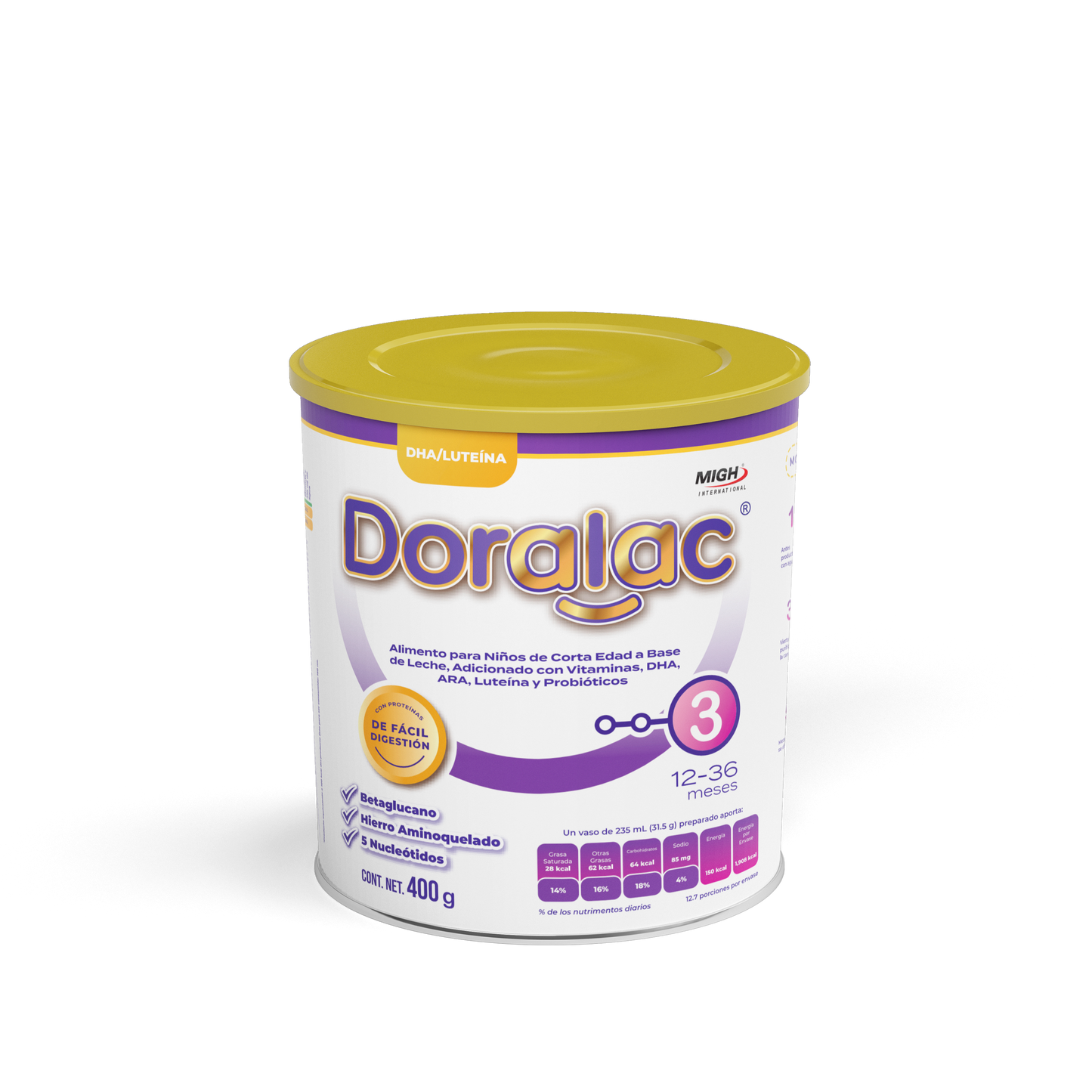 DORALAC® ARROZ 3 - Fórmula de Continuación a Base de Arroz para APLV (1-3 años)