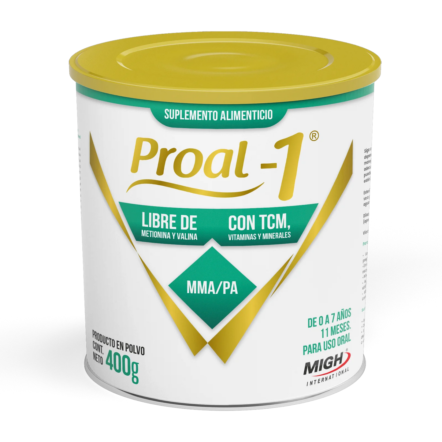 Proal-1® Polvo - Suplemento Libre de Metionina y Valina para Acidemia Metilmalónica/Propiónica (0-7 años)