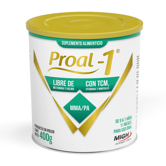 Proal-1® Polvo - Suplemento Libre de Metionina y Valina para Acidemia Metilmalónica/Propiónica (0-7 años)