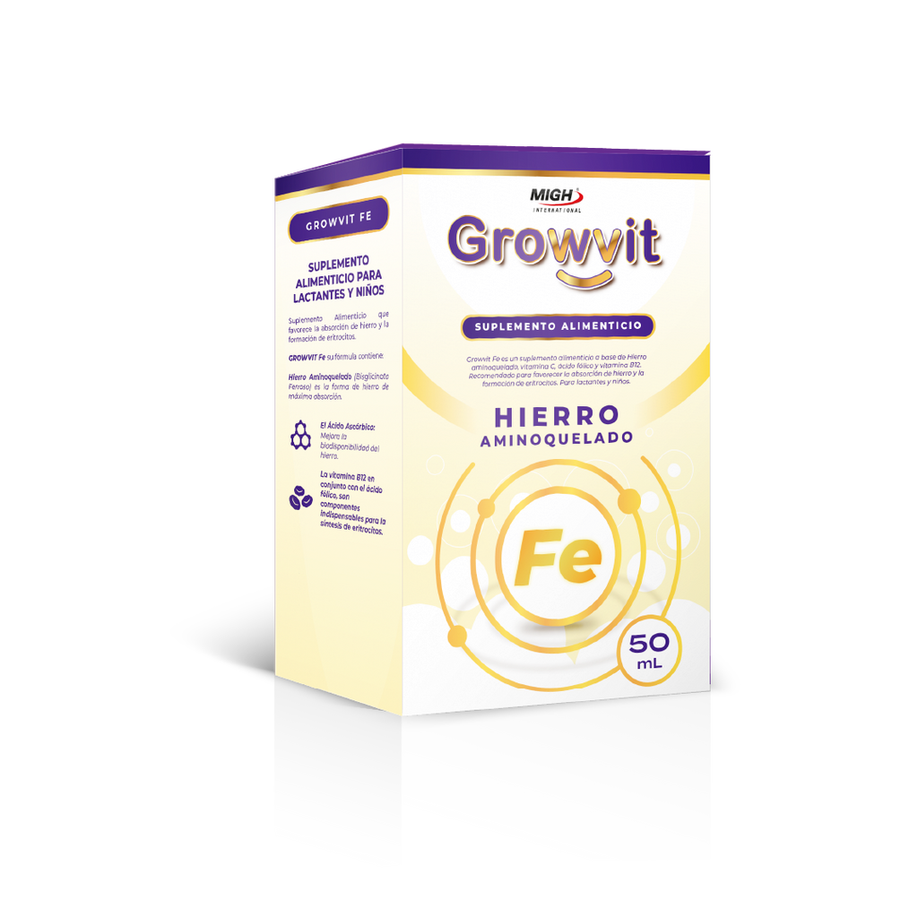 Growvit Fe 50 ml | Hierro y vitaminas en gotas