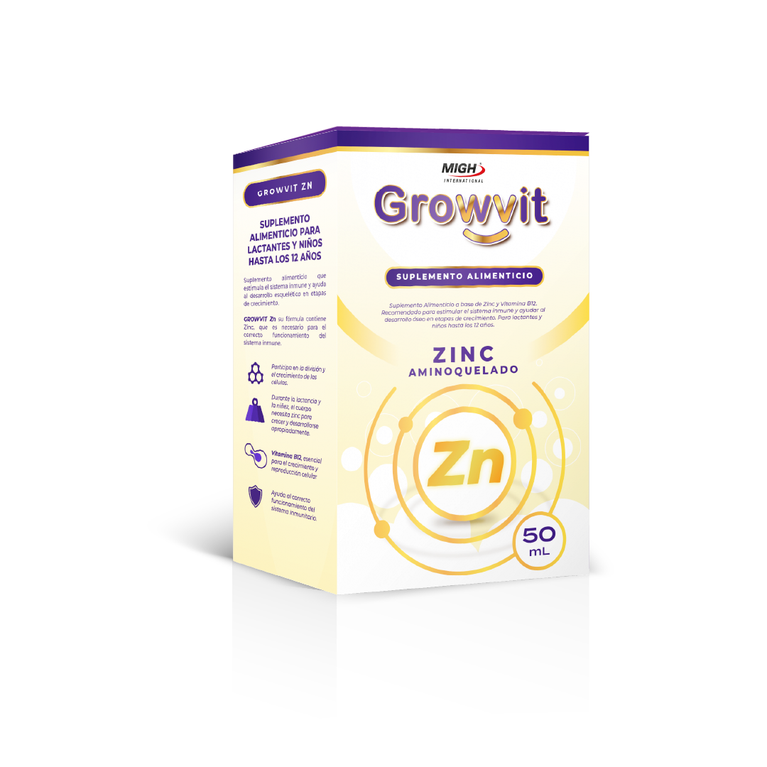 Growvit Zn 50 ml | Zinc y vitamina B12 en gotas