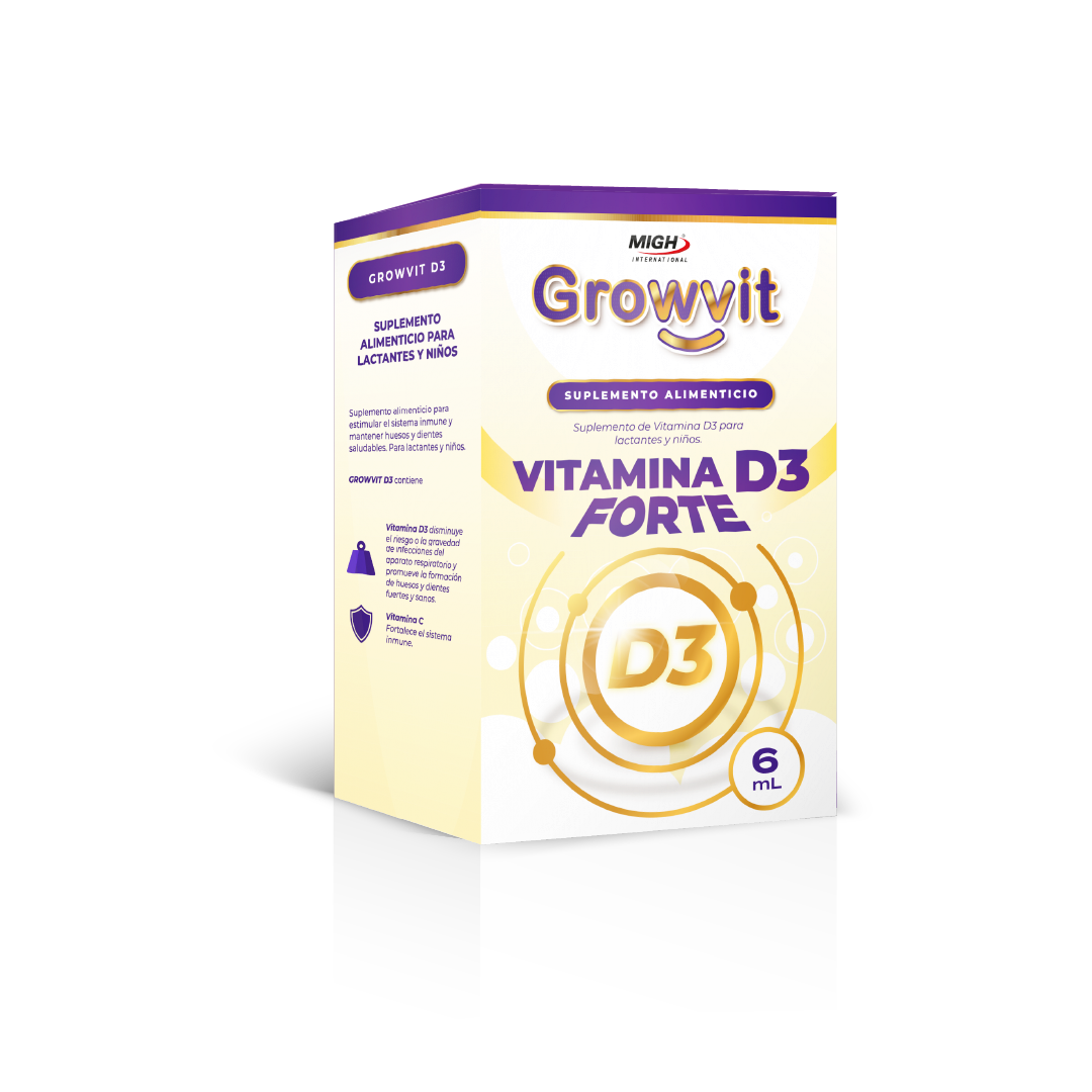 Growvit D3 Forte 6 ml | Vitamina D3 y C en gotas