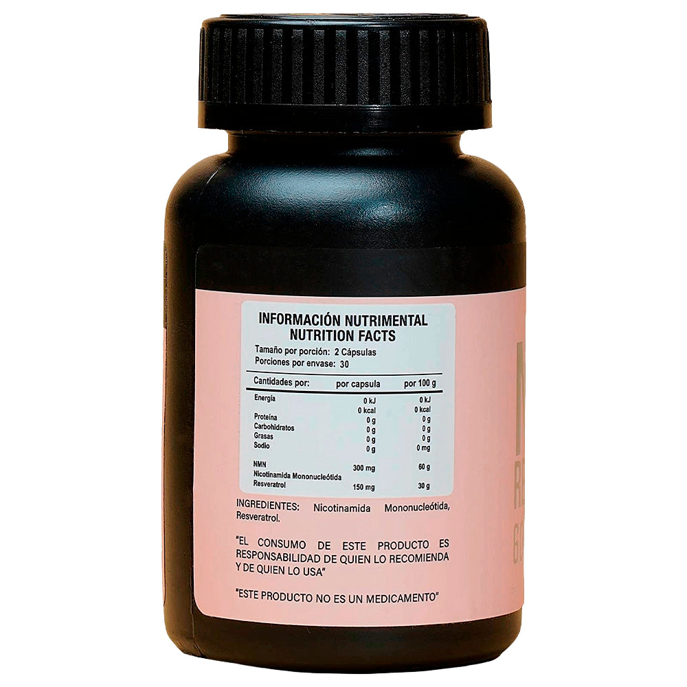 NMN + Resveratrol AMZ Nutrition 60 cápsulas