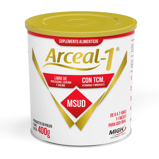 Arceal-1®: Soporte Nutricional Especializado para la Enfermedad de Orina de Jarabe de Arce - lata de 400 gramos