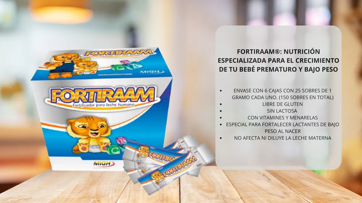 FORTIRAAM® - Fortificador de leche materna para bebés prematuros y de bajo peso al nacer
