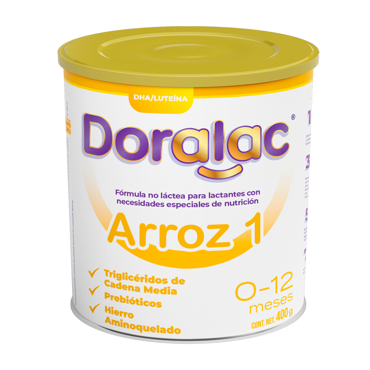 Doralac Arroz 1 400 g | Fórmula con proteína hidrolizada de arroz