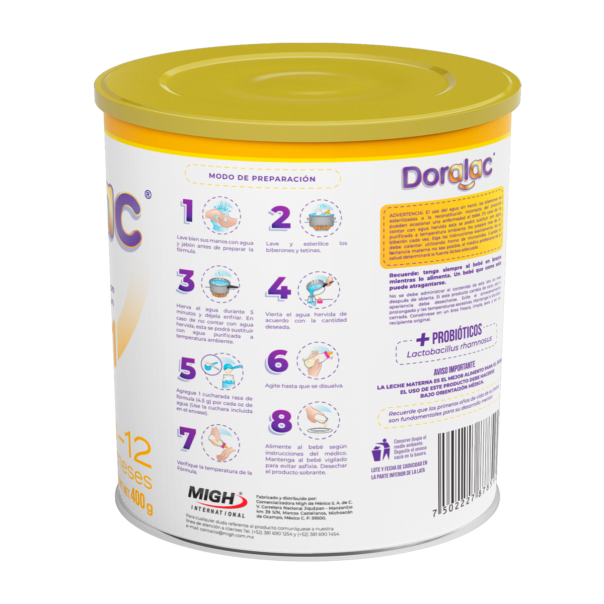 Doralac Arroz 1 400 g | Fórmula con proteína hidrolizada de arroz