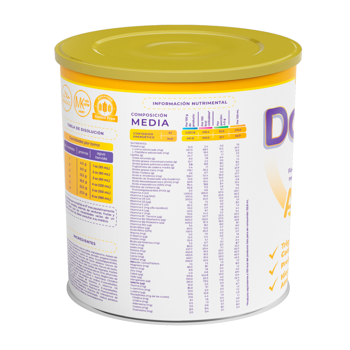 Doralac Arroz 1 400 g | Fórmula con proteína hidrolizada de arroz