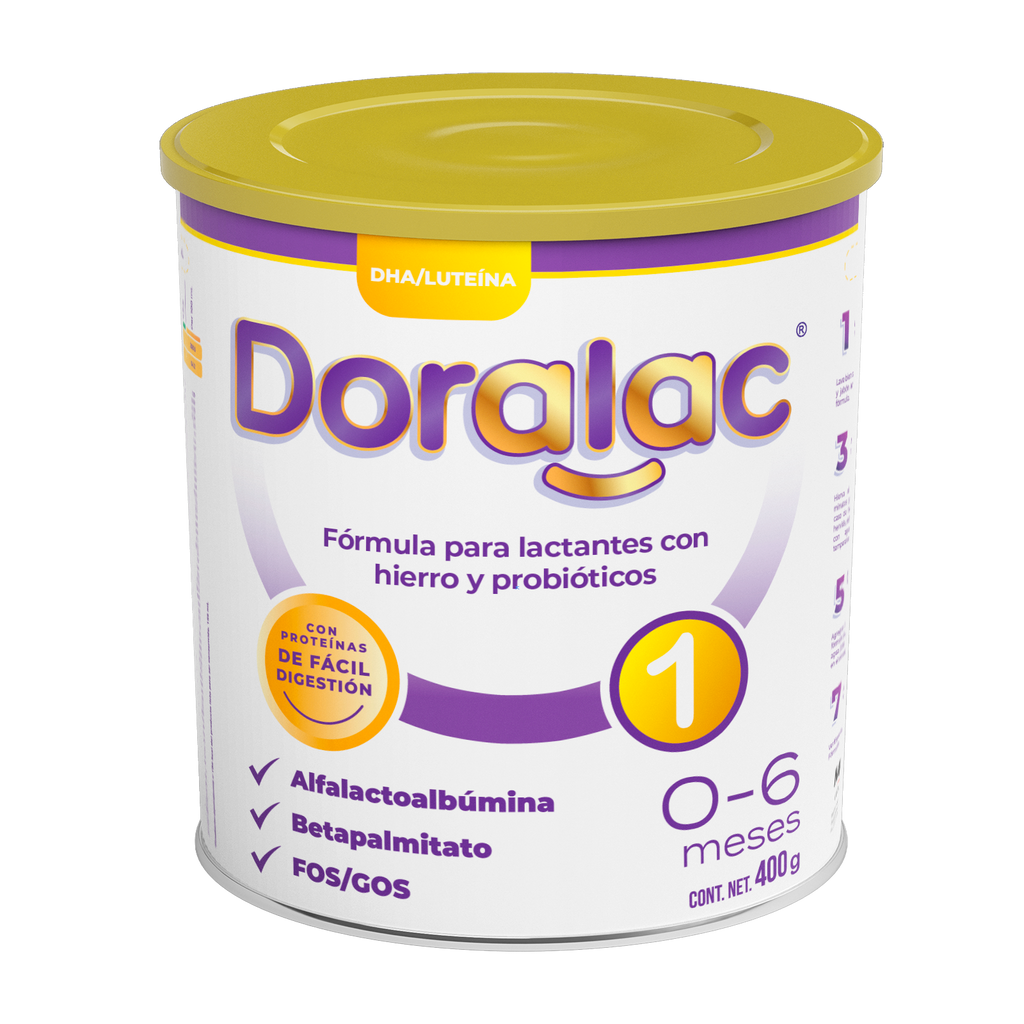 DORALAC® 1 - Fórmula Infantil con Probióticos y hierro para Lactantes (0-6 meses) | Nutrición Completa