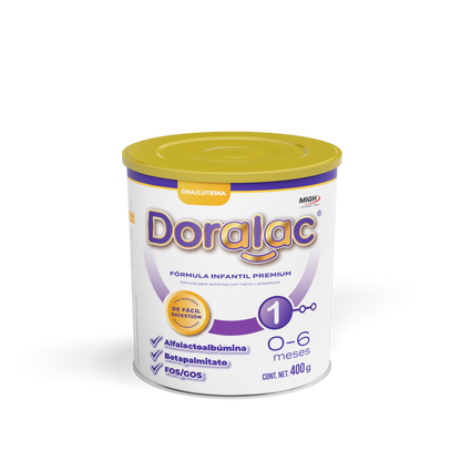 DORALAC® 1 - Fórmula Infantil con Probióticos y hierro para Lactantes (0-6 meses) | Nutrición Completa