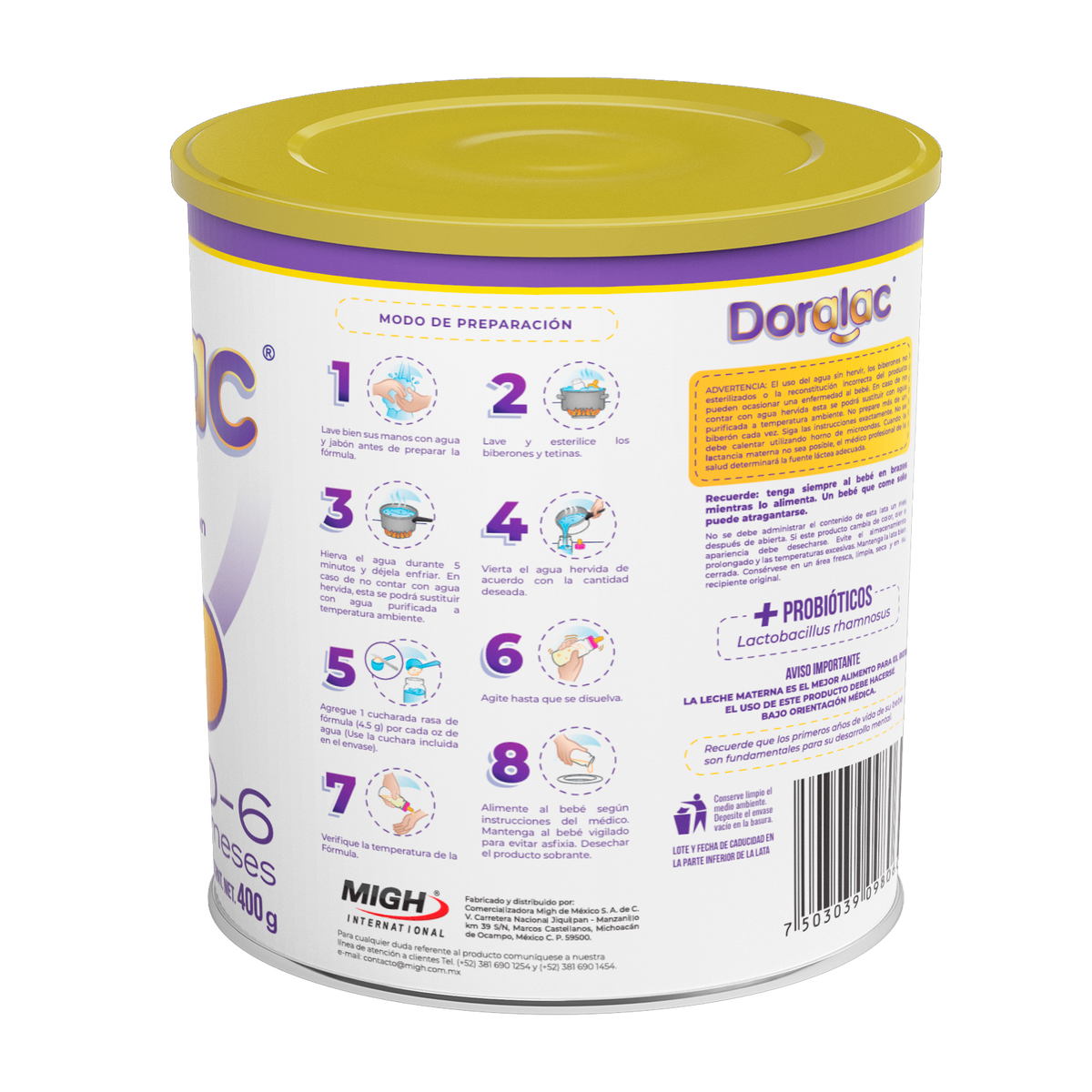 DORALAC® 1 - Fórmula Infantil con Probióticos y hierro para Lactantes (0-6 meses) | Nutrición Completa