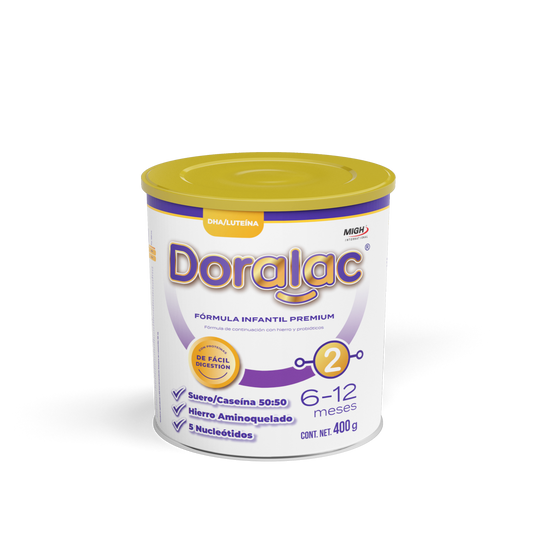 DORALAC® 2 - Fórmula de Continuación con Probióticos y DHA para Bebés (6-12 meses)