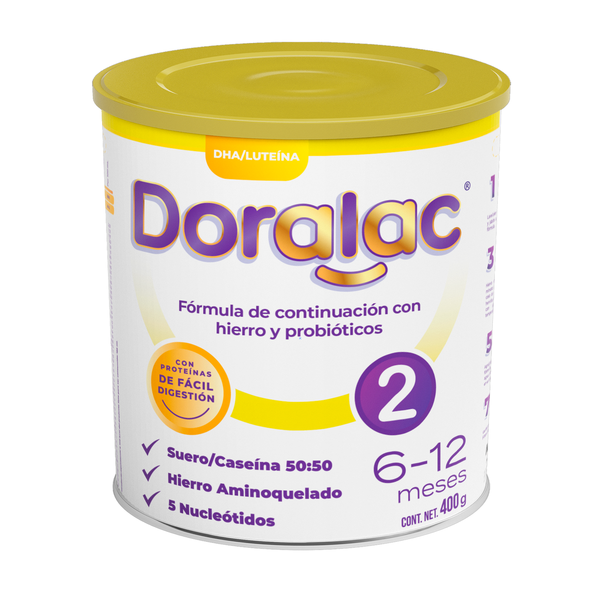 Doralac Etapa 2 400 g | Fórmula de continuación de 6 a 12 meses