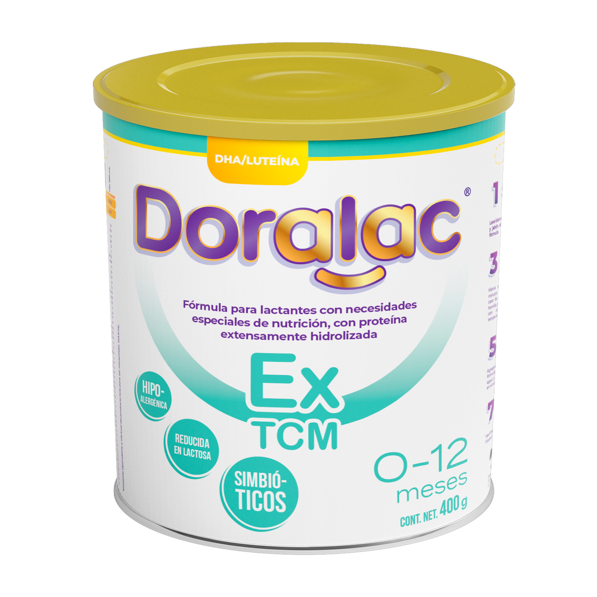 Doralac Ex con TCM 400 g — Fórmula extensamente hidrolizada