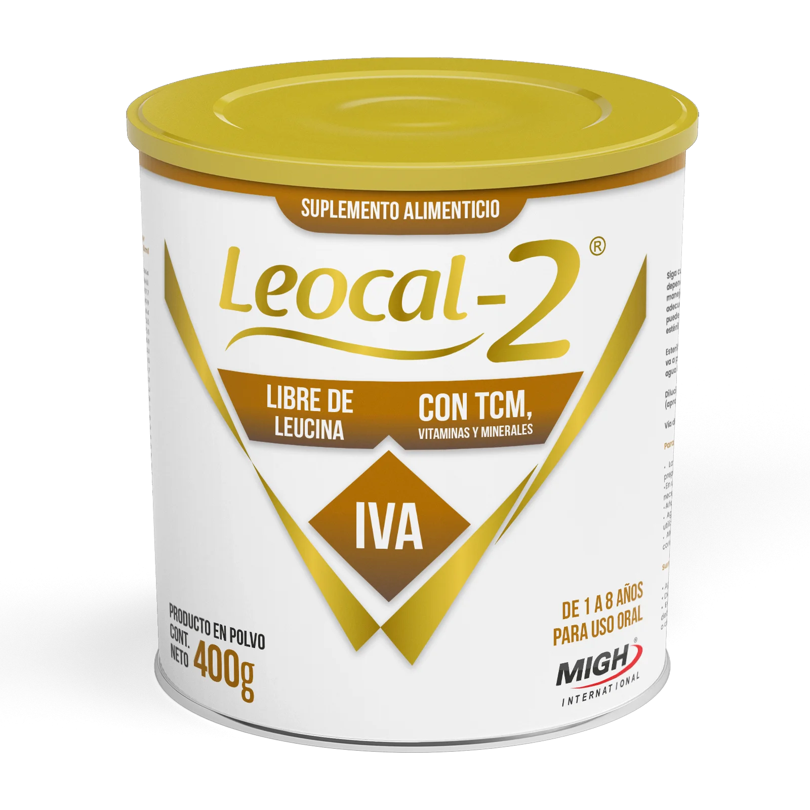 Leocal-2® Polvo - Suplemento Libre de Leucina para Niños (1-8 años) | Acidemia Isovalérica