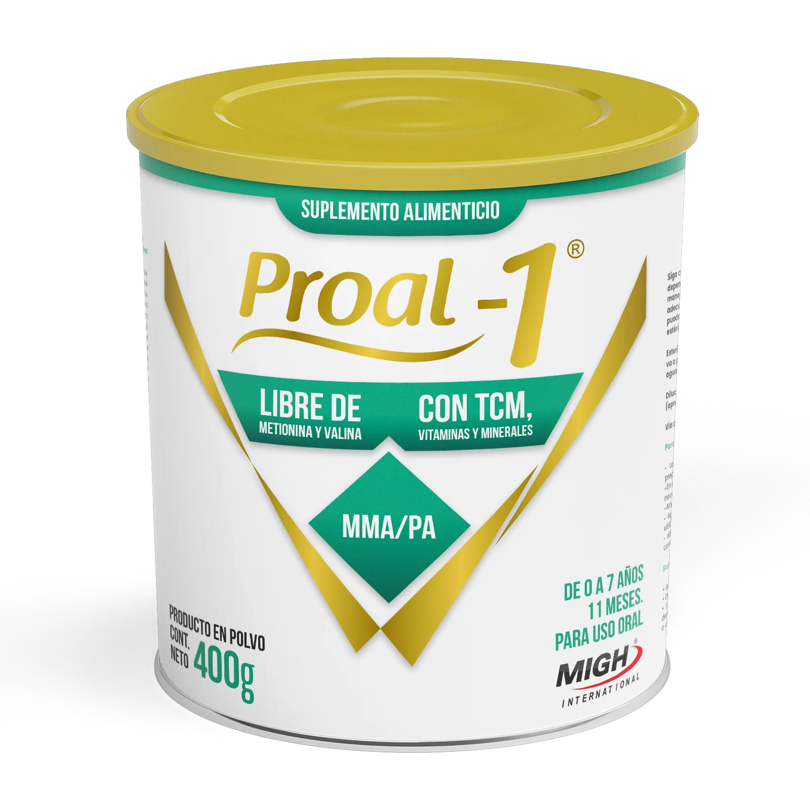 Proal-1® | Soporte nutricional para Acidemia Metilmalónica y Propiónica (MMA / PA)