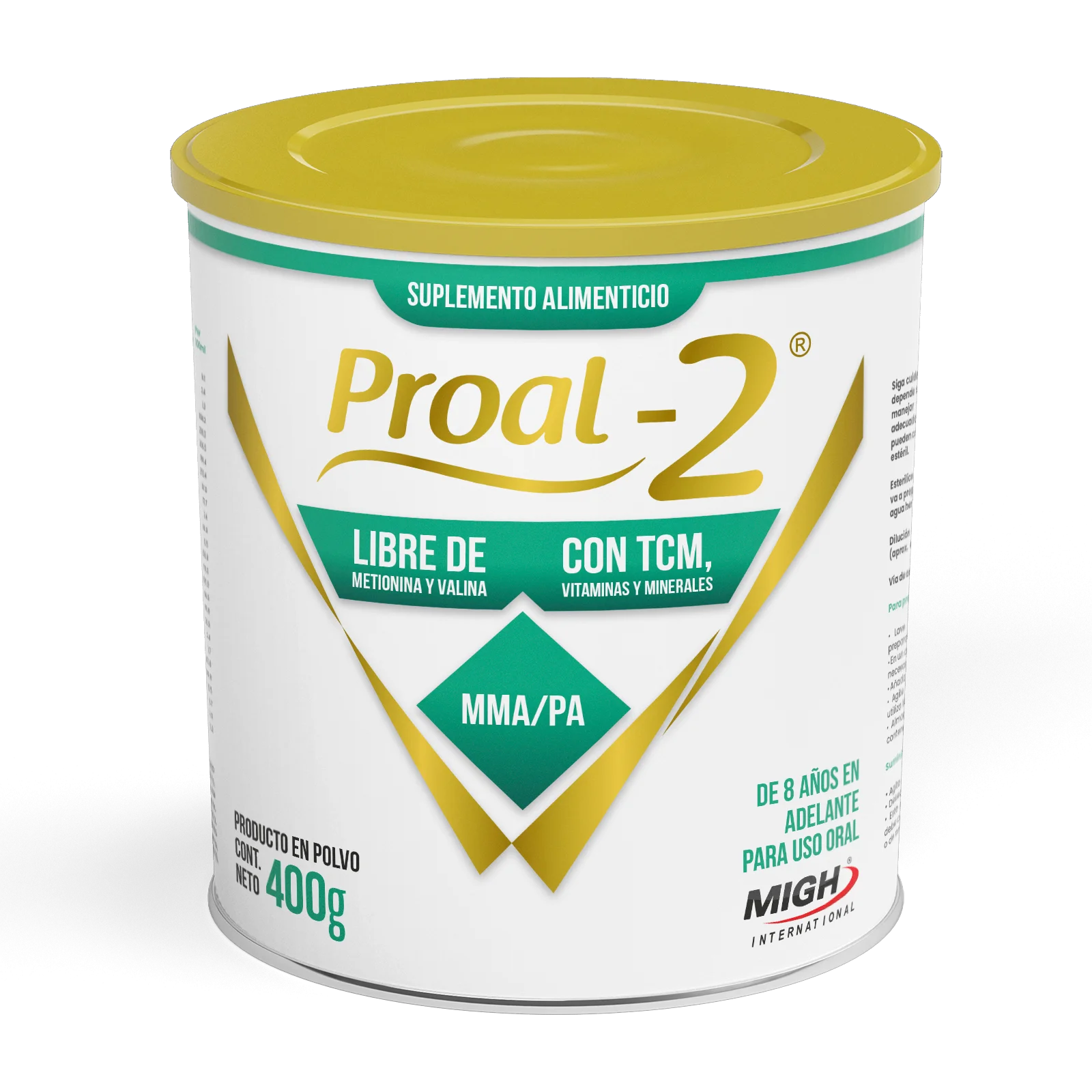 Proal-2® | Suplemento sin Metionina y Valina para acidemia metilmalónica (MMA) y acidemia propiónica (PA) infantil