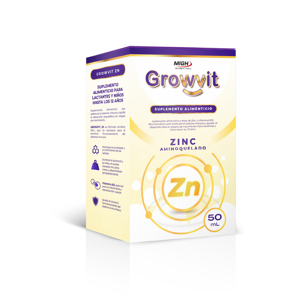 Growvit Zn 50 ml | Zinc y vitamina B12 en gotas