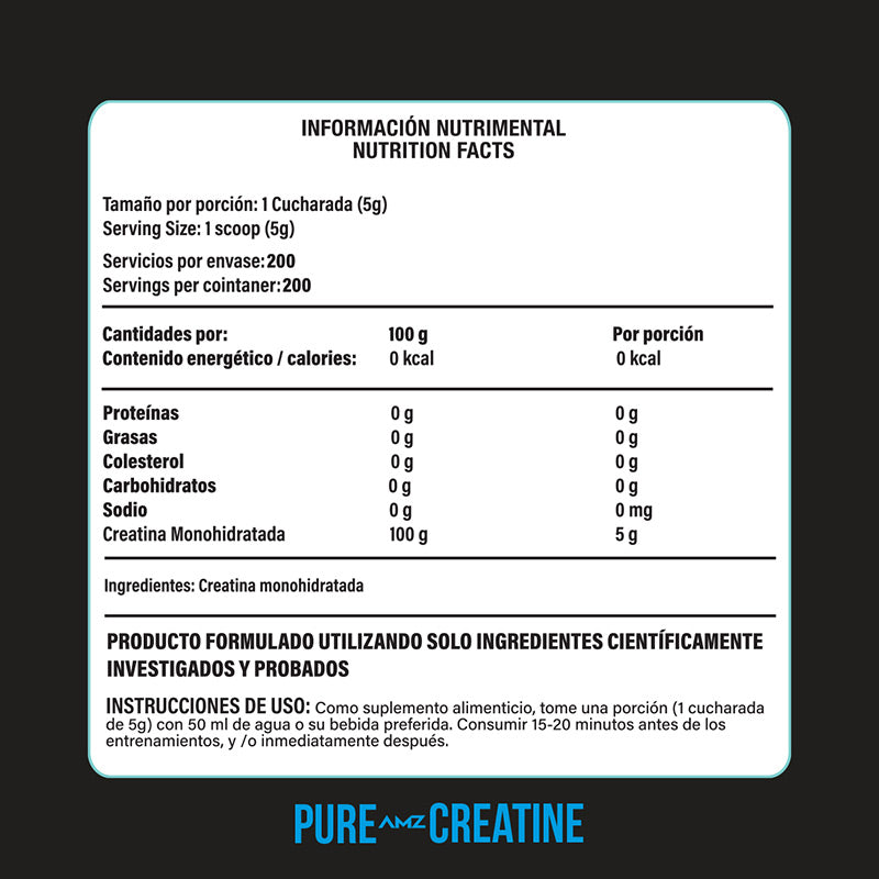 Creatina monohidratada AMZ Pure Creatine 1 kg