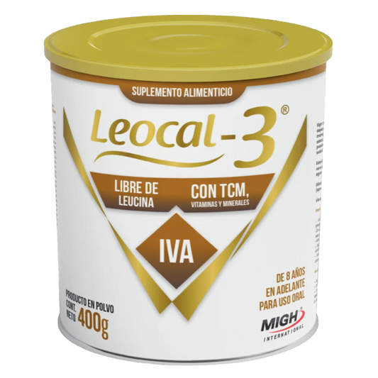 Leocal-3® Polvo - Suplemento Libre de Leucina para Adolescentes y Adultos | Acidemia Isovalérica
